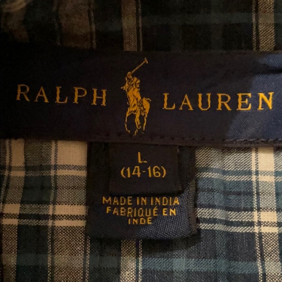 Boys L 14/16 Shortsleeved Button down Polo Shirt - Picture 4 of 4